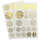 Sticker Kugeln gold Weihnachten 2 Blatt