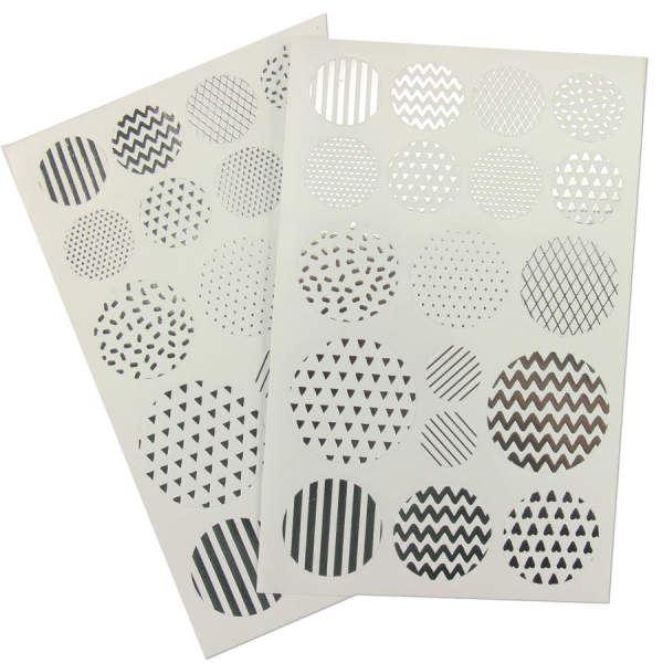 Sticker Kugeln silber Weihnachten 2 Blatt