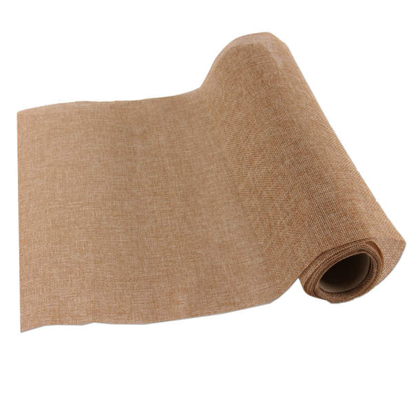 Tischläufer braun, hellbraun Jute Imitat natur 28 x 250cm 1 Rolle