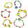 Armband Kinderarmband Set 24 Stück mit Holzperlen in 6 Motiven