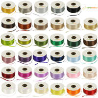 Doppelsatinband 3mm breit helllila Rolle 100m lang Dekoband