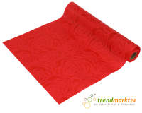 Tischläufer rot Rosenmotiv 30cm x 2,5m Tischband...