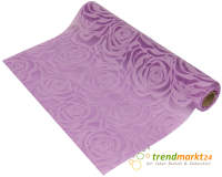 Tischläufer  flieder violett Rosenmotiv 30cm x 2,5m...