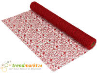 Tischläufer Netzoptik rot 48cm x 4,5m Dekoband Tischband Netz