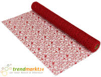 Tischläufer Netzoptik rot 48cm x 4,5m Dekoband...