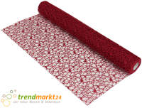 Tischläufer Netzoptik bordeaux 48cm x 4,5m Dekoband...