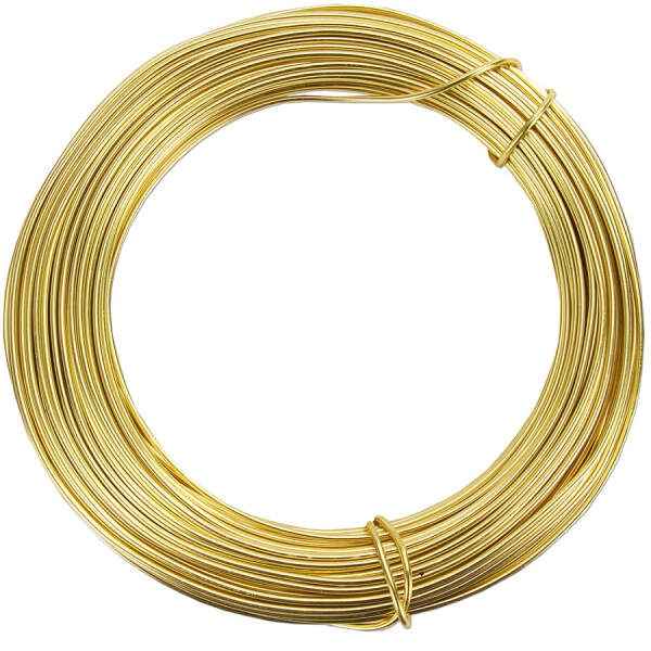 Aludraht gold Ø 2 mm x 30 m eloxierter Basteldraht Schmuckdraht
