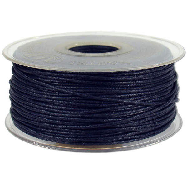 Baumwollkordel 1,5mm blau gewachst 100m lang Kordelband Kordel