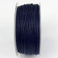 Baumwollkordel 1,5mm blau gewachst 100m lang Kordelband Kordel