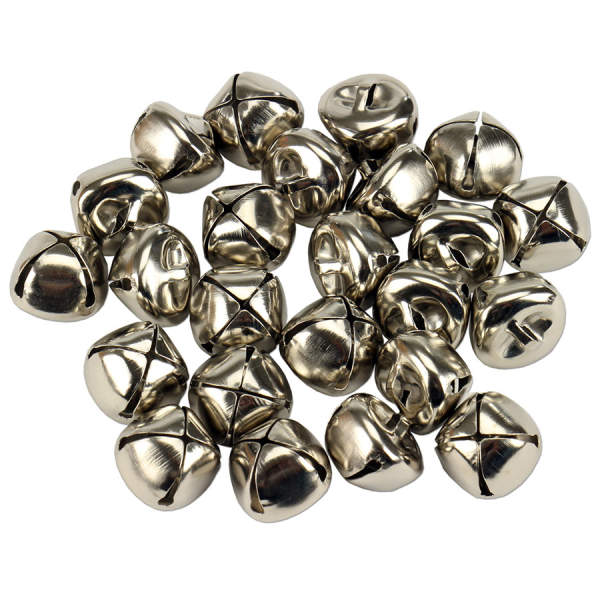 Glöckchen silber Schellen Ø 20 mm 24 Stück Kreuzrollen für WeddingWands Hochzeit Rollenglöckchen und Weihnachten