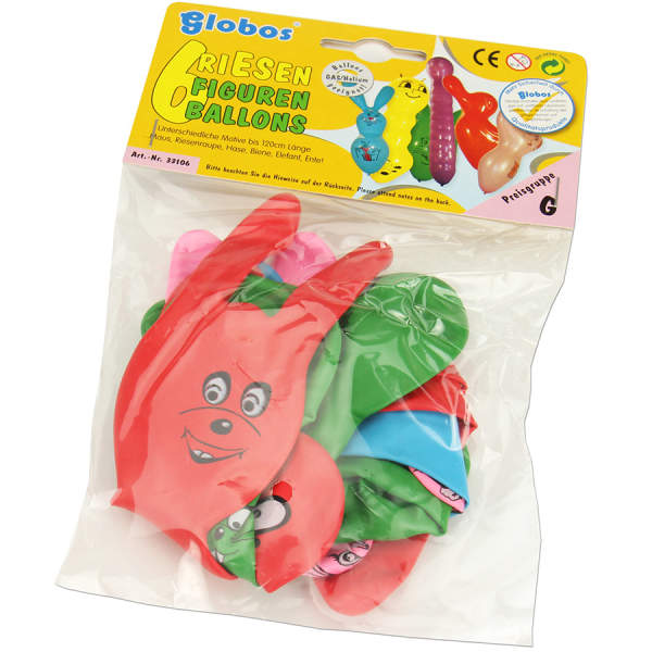 Luftballon Riesen Figuren Ballons bis ca. 120cm 6 Figurenballons