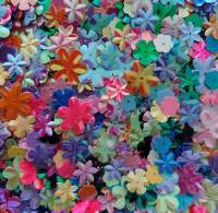 Pailletten Blumen gelocht, bunt gemischt, 5-20 mm 250g
