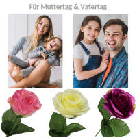 Rose rosa pink Ø 5 cm, 35 cm lang 1 Stück Seidenblume Kunstblume
