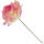 Rose rosa pink creme Ø 9 cm, 26 cm lang 1 Stück Kunstblume Seidenblume