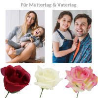 Rose rot magenta Ø 6 cm ca 26 cm lang 1 Stück Seidenblume Kunstblume
