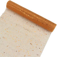 Tüllband kupfer glitzernd 30cm x 10 m Dekoband...