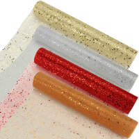 Tüllband rot glitzernd 30cm x 10 m Dekoband...