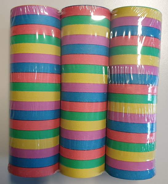 Party Luftschlangen 3 Stück je 4 m bunt Papierschlangen Fasching