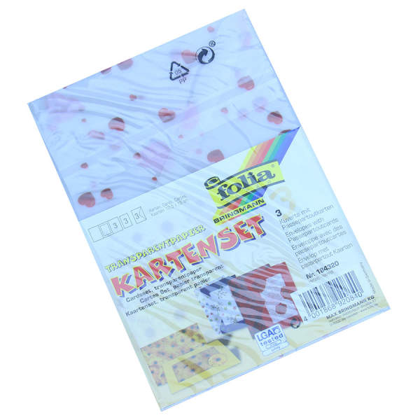 Transparentpapier Kartenset Herzen 3 Stück