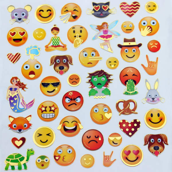 Sticker Smile Smiley mehrere Motive 1 Blatt ca 16x17 cm groß