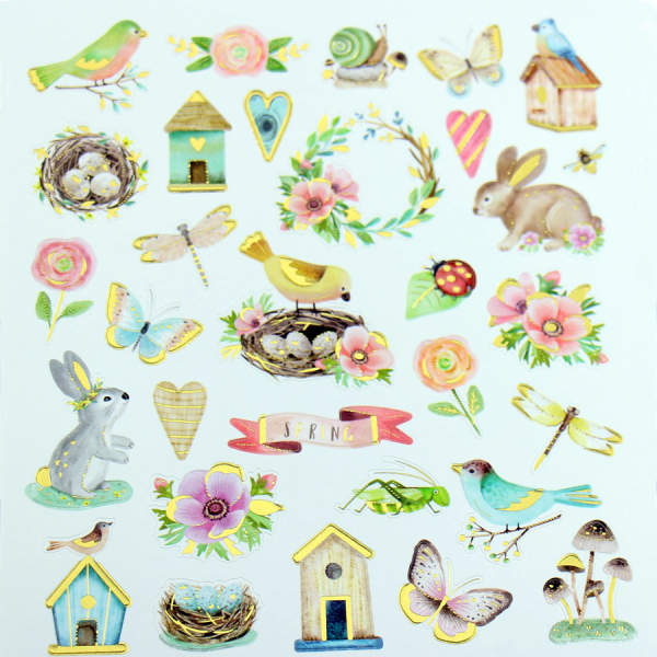 Sticker Ostern Frühling 1 Blatt ca. 16x15 cm
