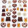 Sticker Herz Lederhose Edelweis Breze und Bier 1 Blatt