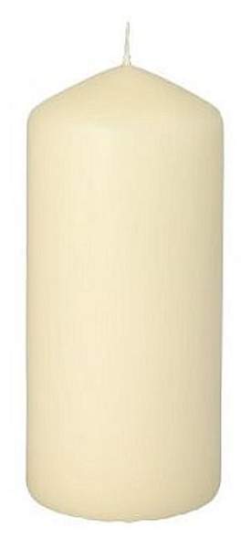 Stumpenkerze creme ø 6 cm 13 cm hoch 1 Stück