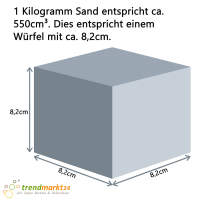 Farbsand anthrazit 1kg Körnung 0,5 mm Dekosand...