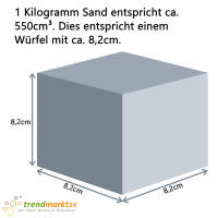 Farbsand rot königsrot 1kg Körnung 0,5 mm Dekosand Bastelsand Sand