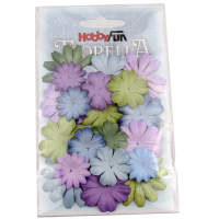 Florella Blüten aus Maulbeerpapier bunte Farben 20...