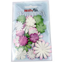 Florella Blüten aus Maulbeerpapier bunte Farben 20...
