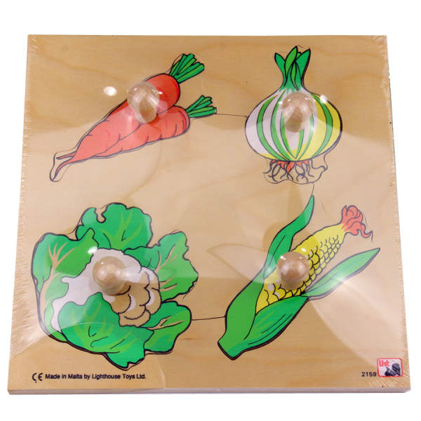 Knopfpuzzle Gemüse 4 tlg ab 2 Jahren