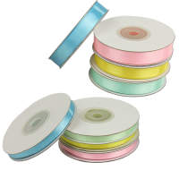 Satinband 12mm und 6 mm Set 8 Bänder in 4 Farben Babybänder Satinbänder pastell