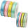 Satinband 12mm und 6 mm Set 8 Bänder in 4 Farben Babybänder Satinbänder pastell