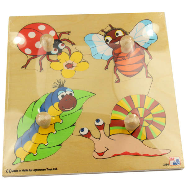 Knopfpuzzle Krabbeltiere 4 tlg ab 2 Jahren