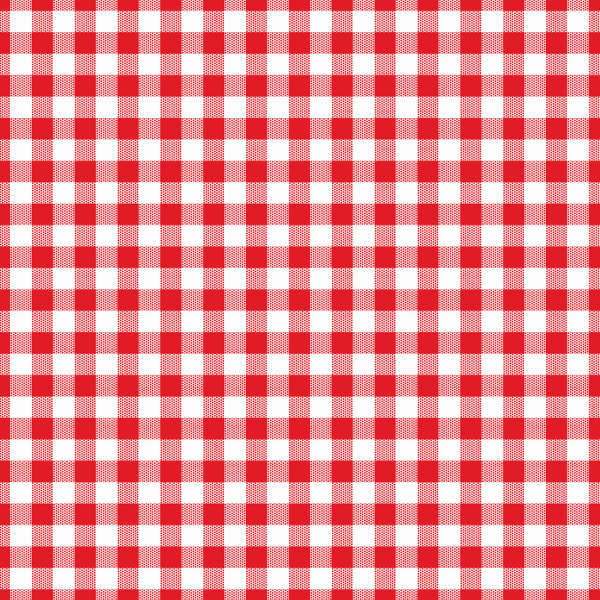 Papierservietten Karo rot weiß 3-lagig, 33x33 cm, 30 Stück