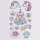 Sticker Einhorn mit Diamanten Prinzessin 1 Blatt ca. 15x10cm