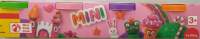 Weichknete mit Glitzer 4er Pack orange, violett, pink, grün, je 100g Becher Spielknete