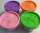 Weichknete mit Glitzer 4er Pack orange, violett, pink, grün, je 100g Becher Spielknete