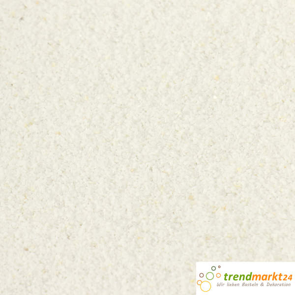 Farbsand weiß 1kg Körnung 0,5 mm Dekosand Bastelsand Sand