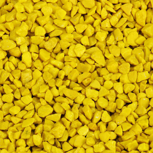 Dekokies gelb 1kg Körnung 2 - 3 mm Bastelkies Deko Granulat Kies