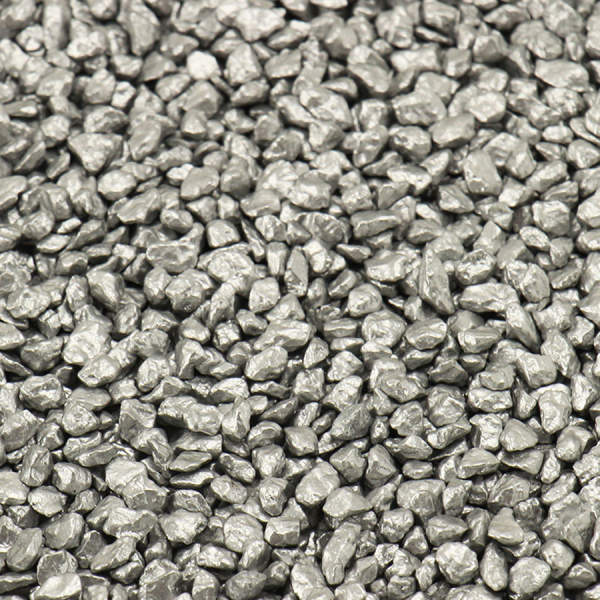 Dekokies silber 1kg Körnung 2 - 3 mm Bastelkies Deko Granulat Kies