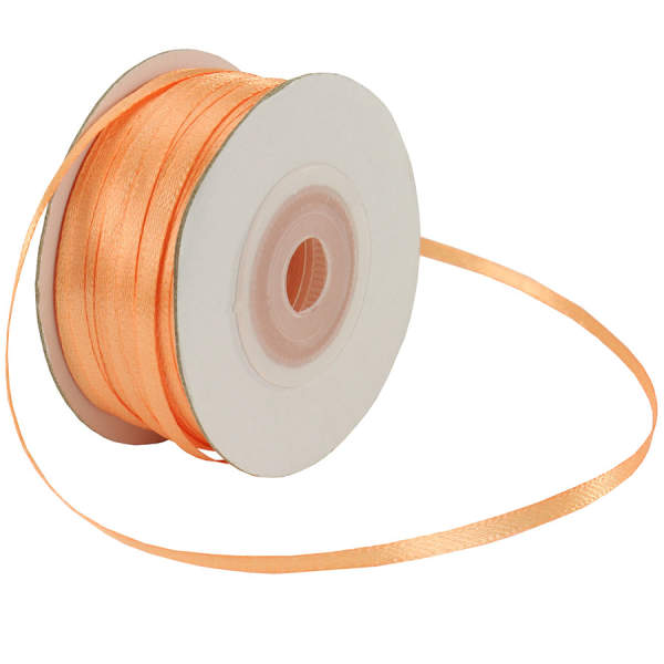 Doppelsatinband apricot 1 Rolle 50m x 3mm Satin Band Dekoband
