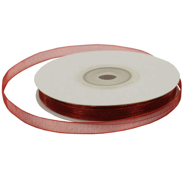 Chiffonband kupfer 1 Rolle 6mm x 25m Organzaband