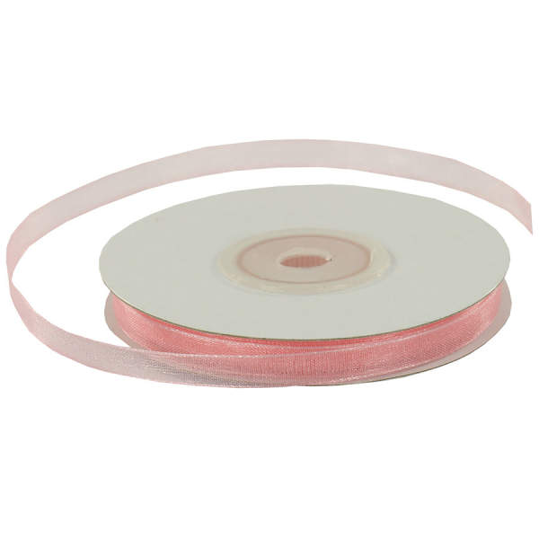 Chiffonband pfirsich 1 Rolle 6mm x 25m Organzaband
