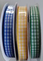 Karoband Set je 3 Rollen 10mm x 25m Dekoband Karo rot...