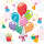 Papierservietten Luftballon 3-lagig, 33x33 cm, 20 Stück Geburtstagsservietten