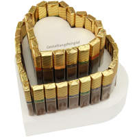 Styropor Torte Herz dreistöckig 23 x 20 x 15 cm Geschenktorte Süßigkeitentorte Tortenrohling