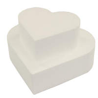 Styropor Torte Herz zweistöckig 17 x 15 x 10 cm Geschenktorte Süßigkeitentorte Tortenrohling