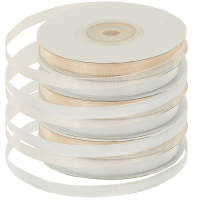 Chiffonband Set 6 Rollen je 6mm x 25m Organzaband Hochzeitsband Satinband Chiffonband